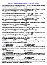 Bài tập Vật lí 12 - Đề số 4 Dao động điều hòa. Con lắc lò xo (Có đáp án)